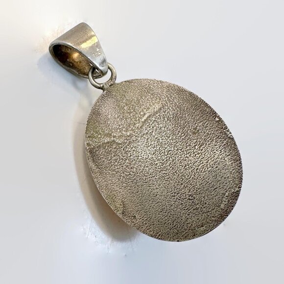 Amber Pendant, Carved, Cameo, Face, Lady, Vintage, Sterling Silver, Honey Amber - Picture 6 of 6